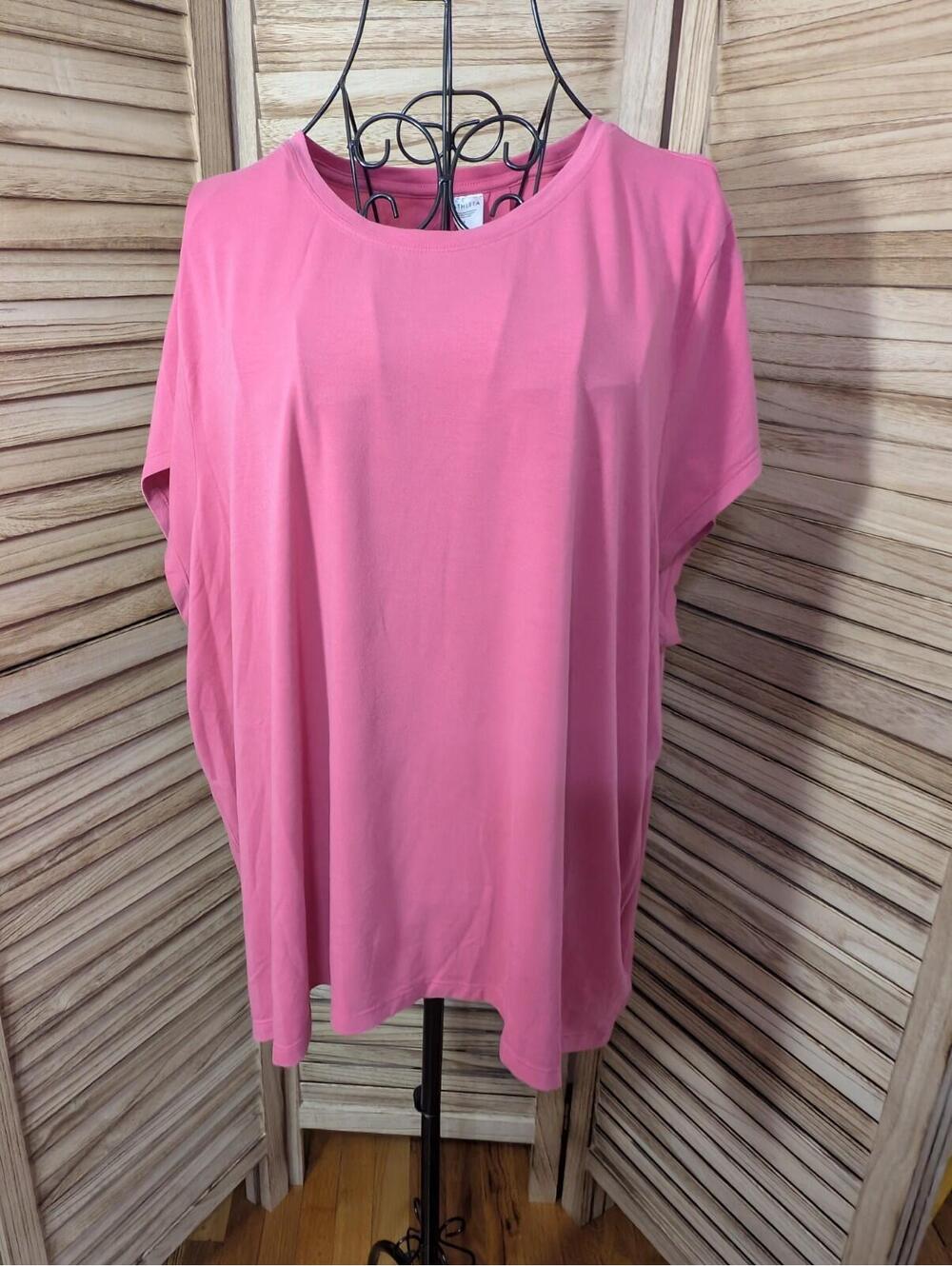 Athleta Avenue Tee Top, Island Pink SIZE 1X
